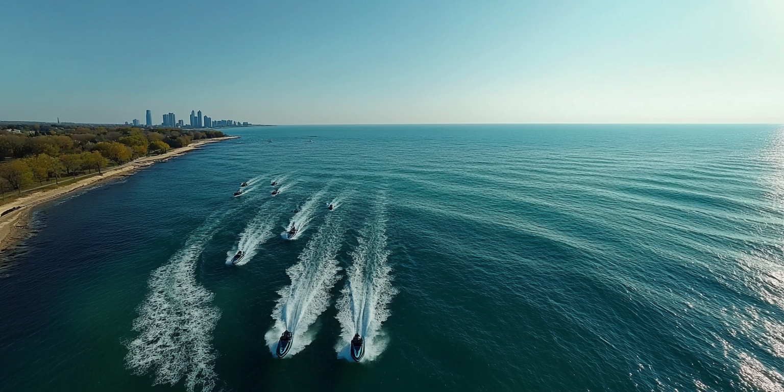 Skyline Jetski WaveRunners at Diversey Harbor in Chicago